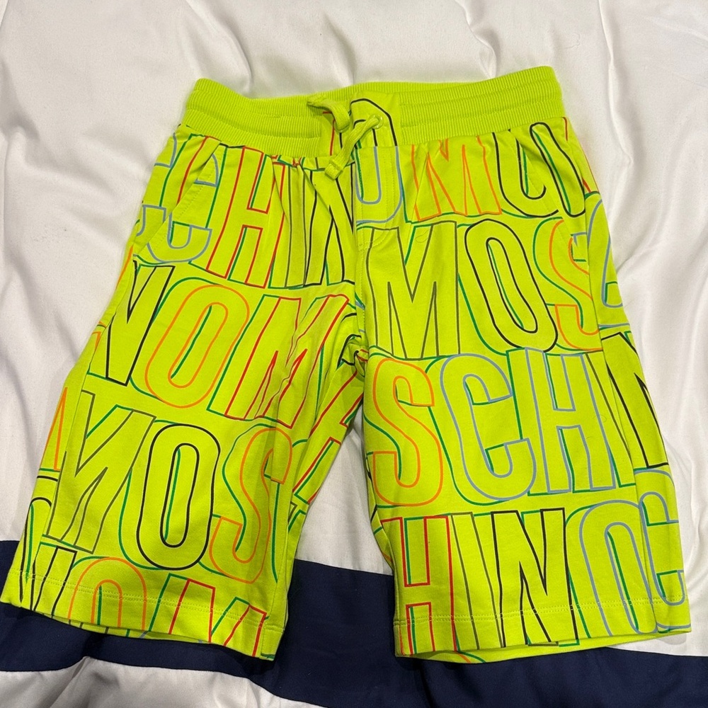 Moschino Bright Yellow Graphic Shorts